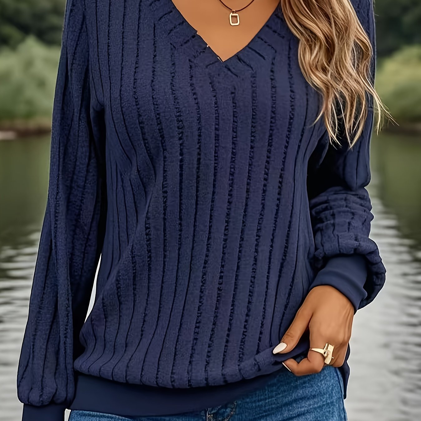 Cozy Ribbed V-Neck Sweater