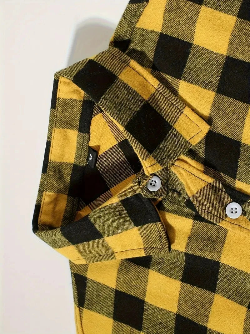 Mens Plaid Long Sleeve