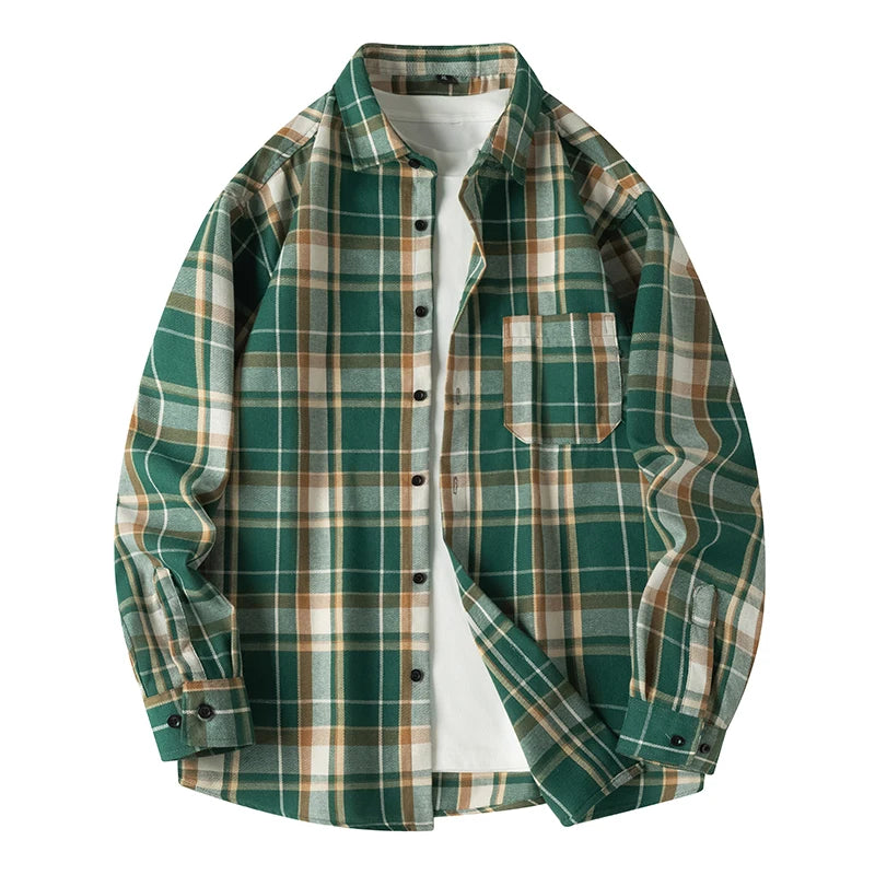 Mens Plaid Oversized Flannel Shirt