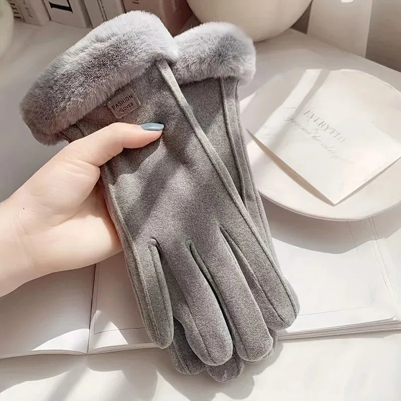 Women's Plush Touchscreen Winter Gloves