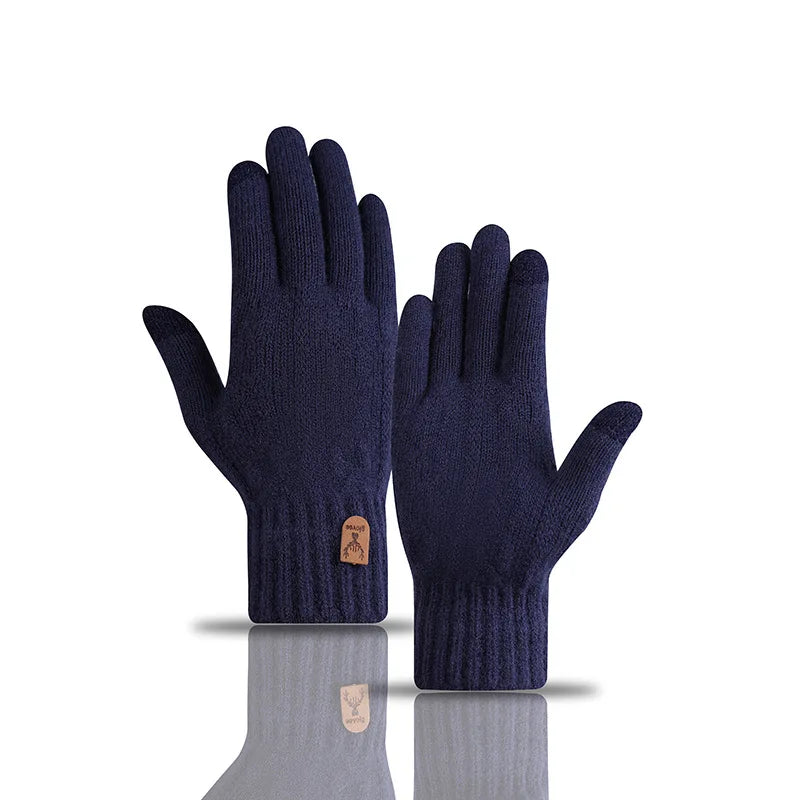 Men's Warm Knitted Touch Screen Gloves
