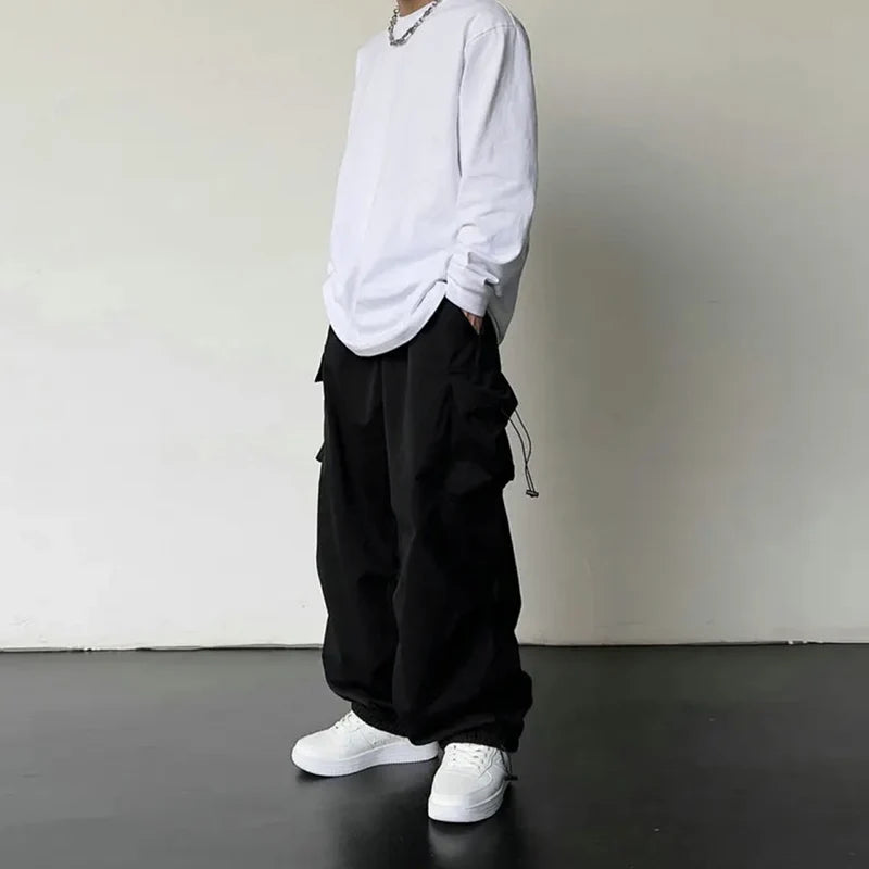 Men's Wide Leg Cargo Pants