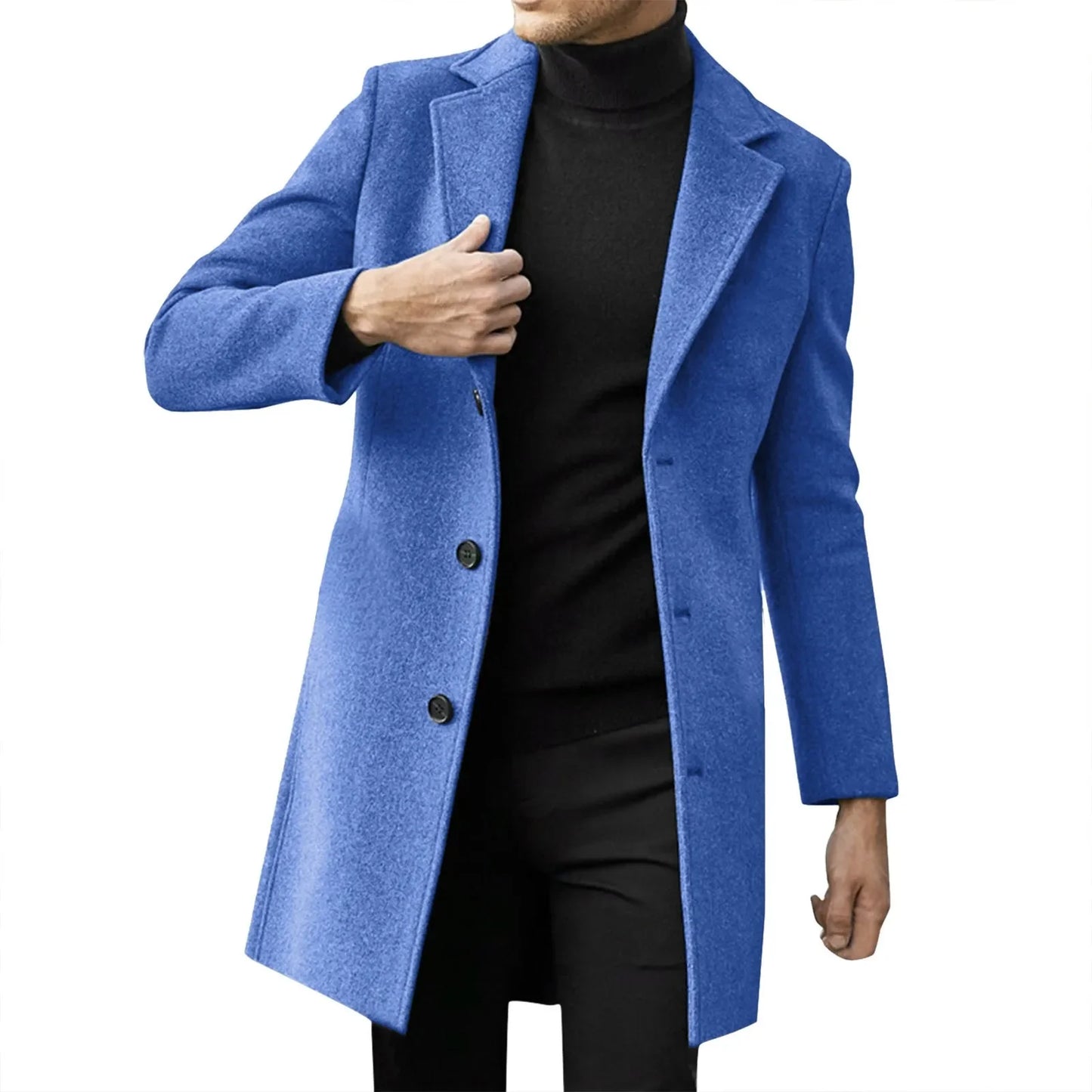 Fashionable Wool Mens Trench Coat