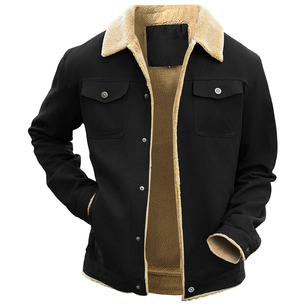 Mens Winter Fleece Lined Coat