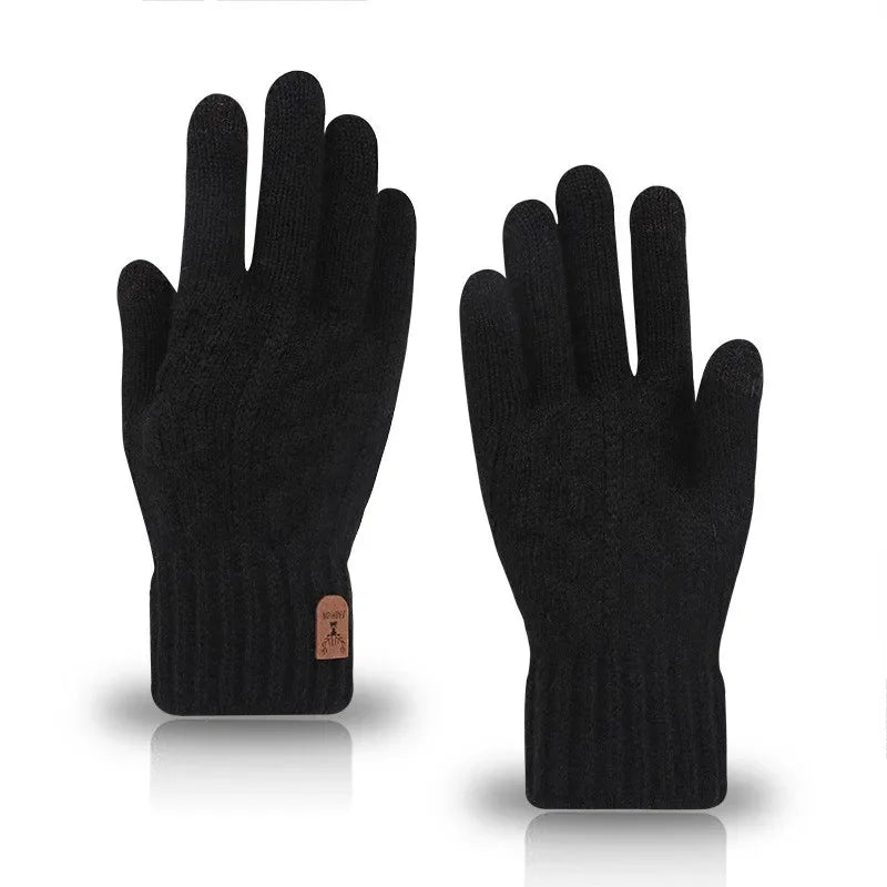 Men's Warm Knitted Touch Screen Gloves
