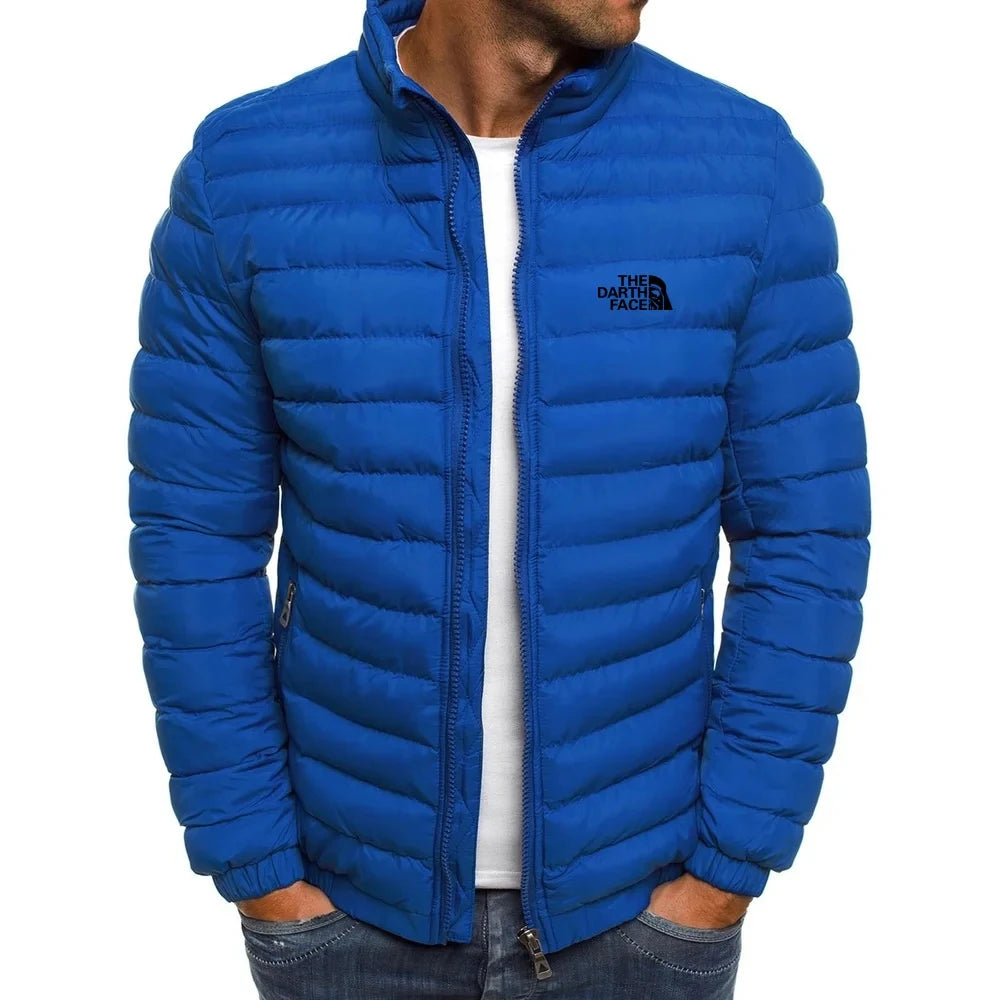 Men's Stand up Collar Zipper Puffer Jacket