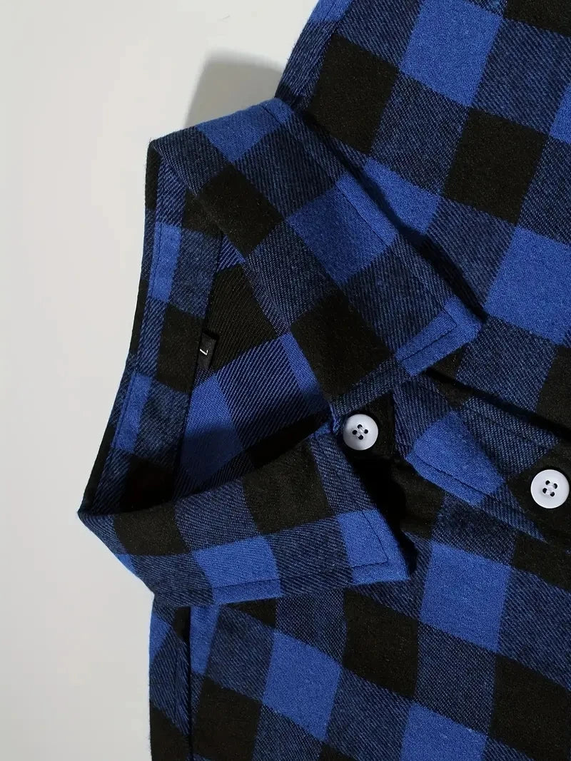 Mens Plaid Long Sleeve