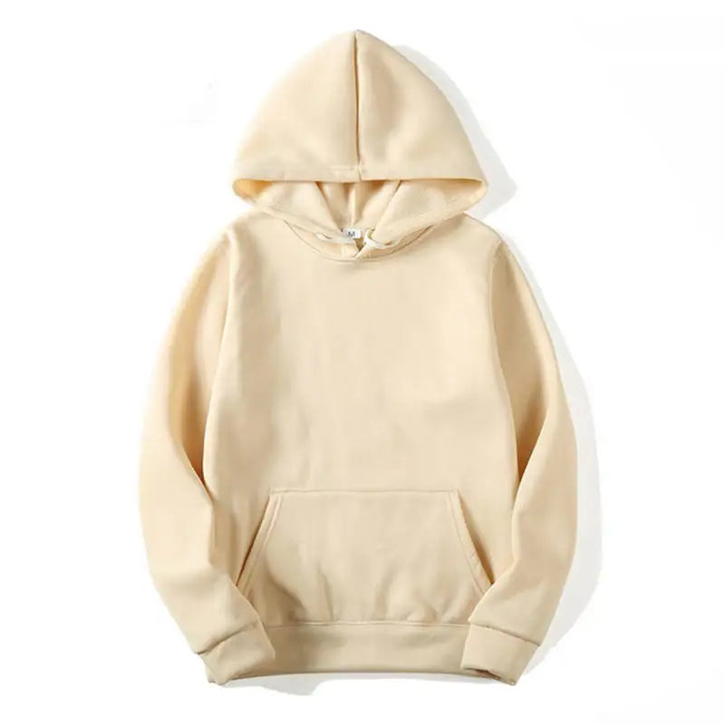 Plain Fleece Pullover Hoodie