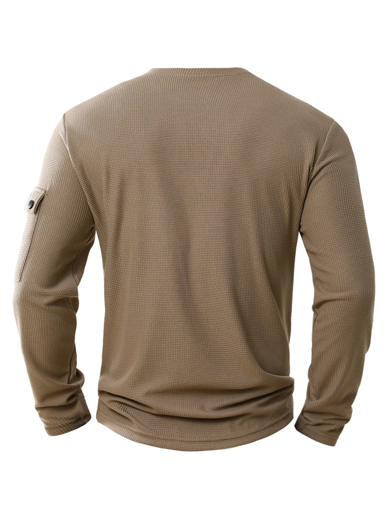Mens Waffle Cotton Henley neck Shirt