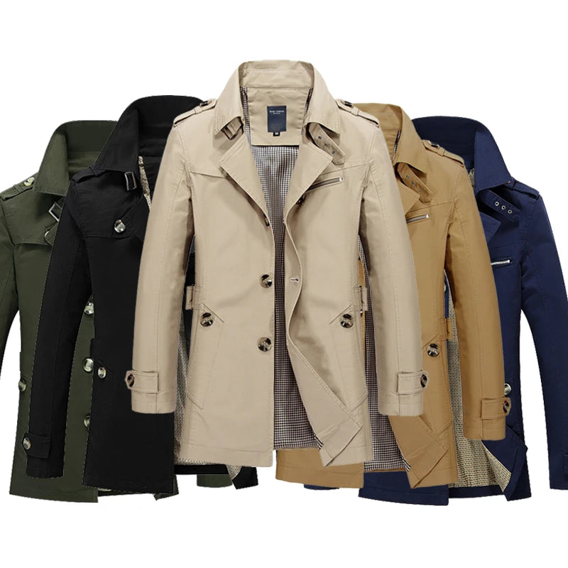 Business Casual Mens Trench Coat