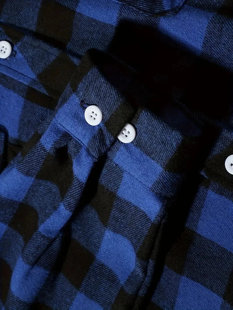 Mens Plaid Long Sleeve