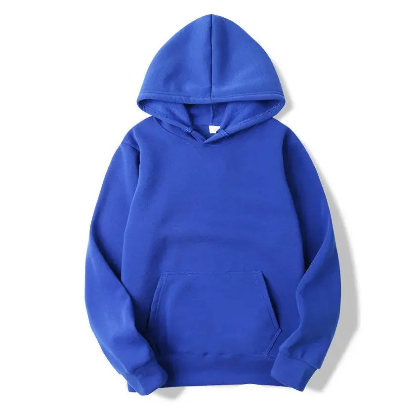 Plain Fleece Pullover Hoodie