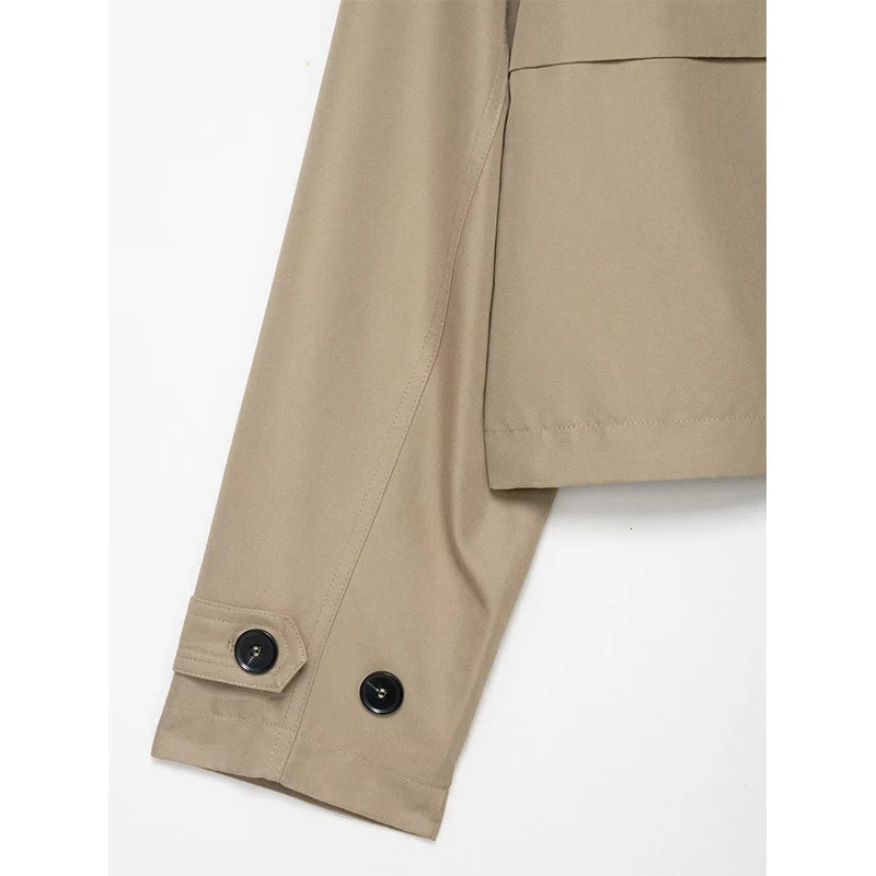 Double Breasted Short Trench Coat