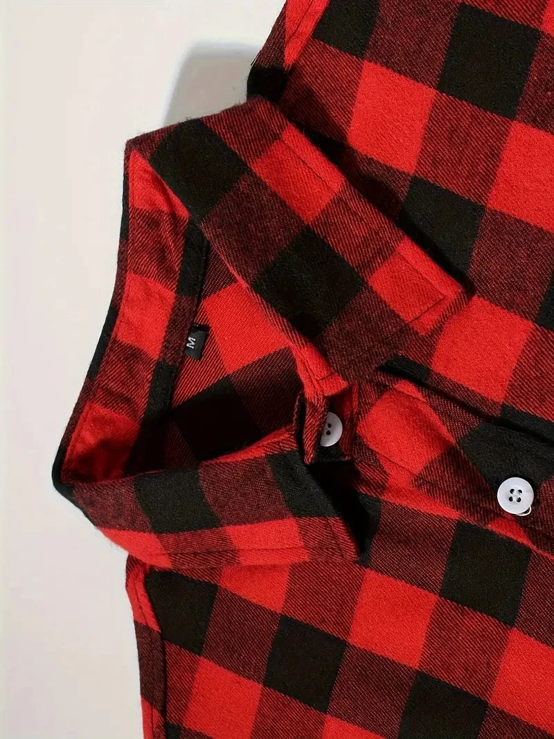 Mens Plaid Long Sleeve