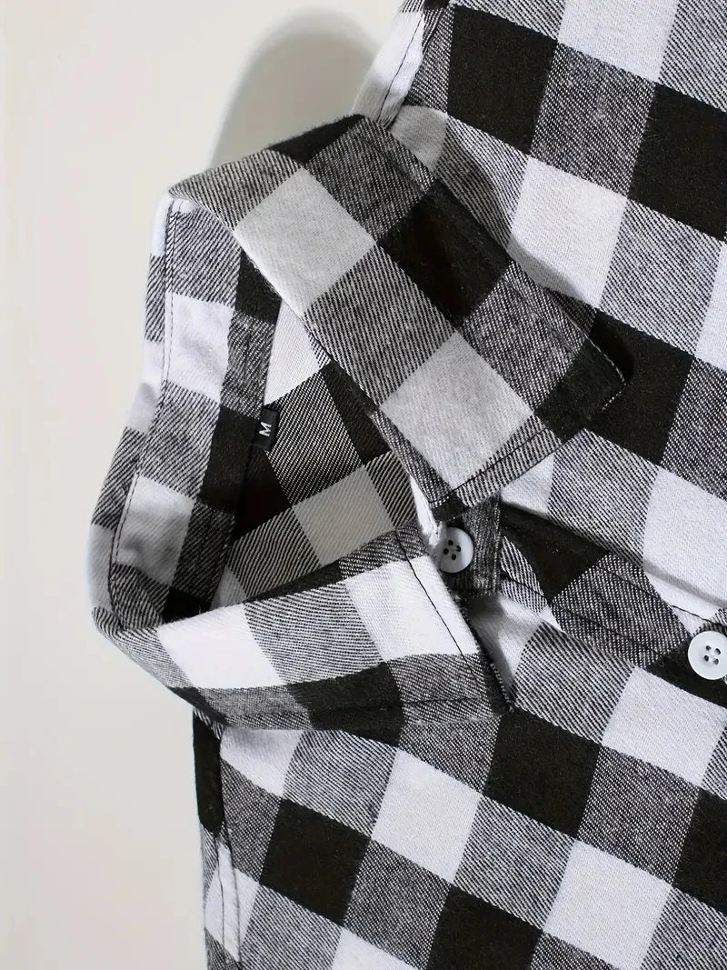 Mens Plaid Long Sleeve