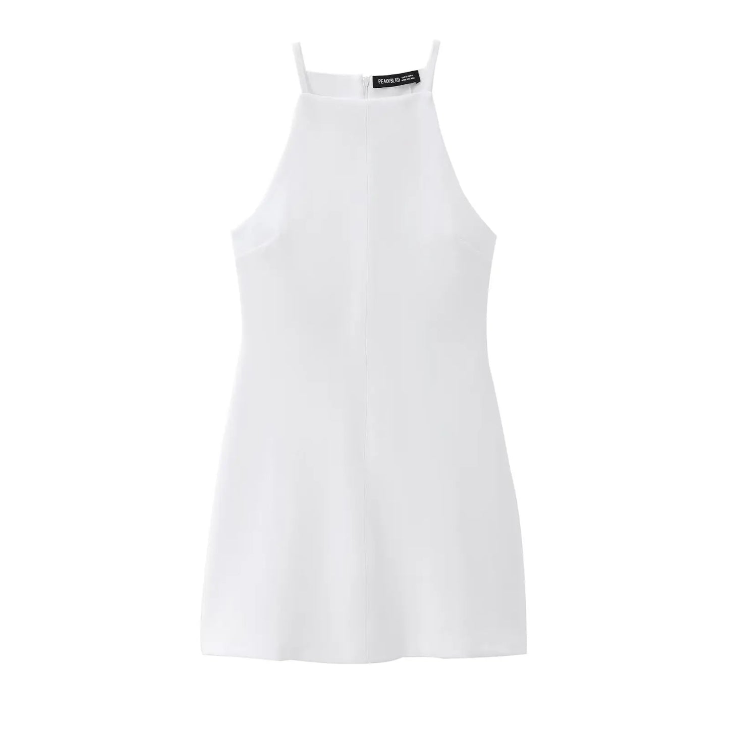 Straight Mini Dress Halter Sleeveless Casual Party Dress