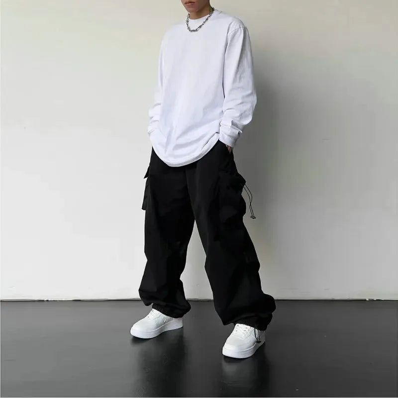 Men's Wide Leg Cargo Pants