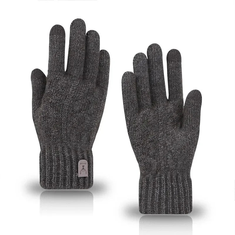 Men's Warm Knitted Touch Screen Gloves