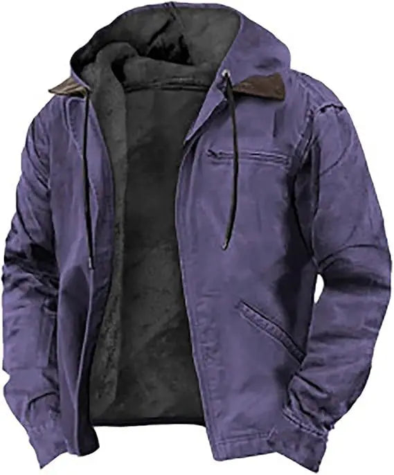 Mens Fur lined Hooded Jacket
