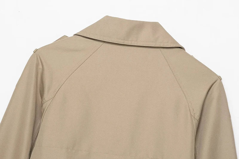Double Breasted Short Trench Coat