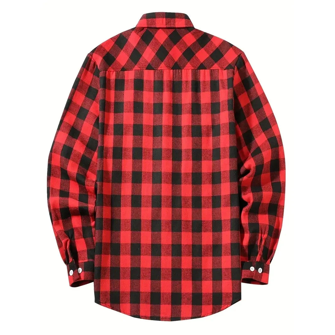 Mens Plaid Long Sleeve