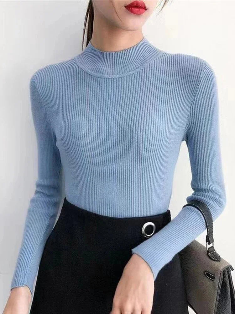 Autumn Vintage Turtleneck Knitted Sweater
