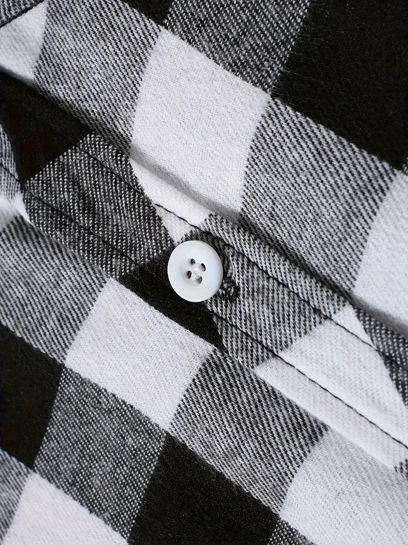 Mens Plaid Long Sleeve
