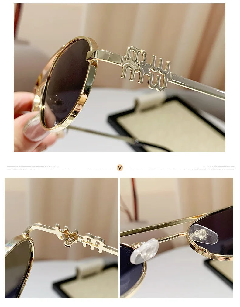 Trendy Double Beam Retro Designer SunGlasses