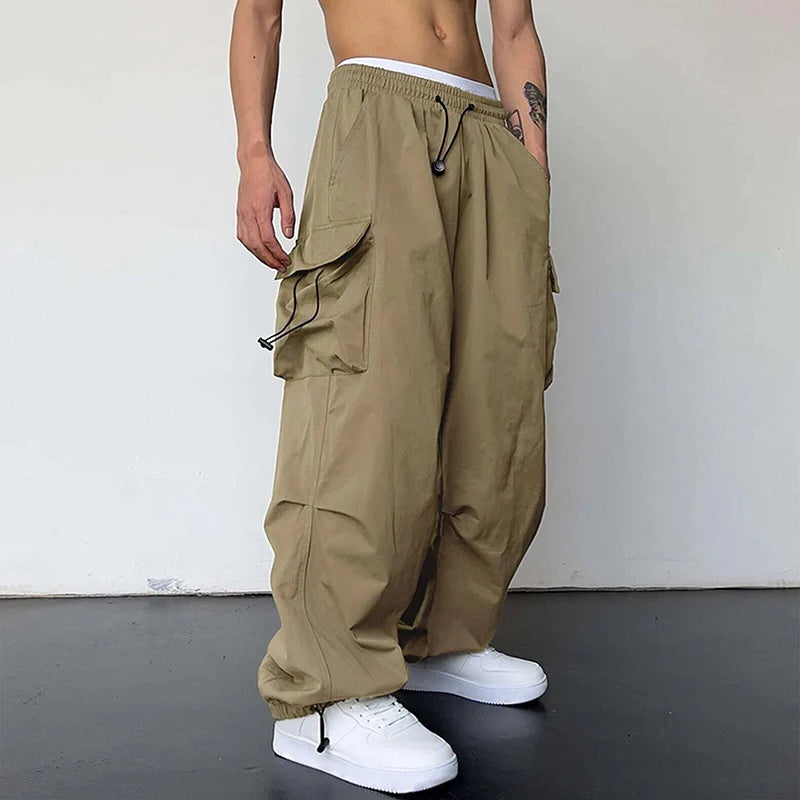 Men's Wide Leg Cargo Pants