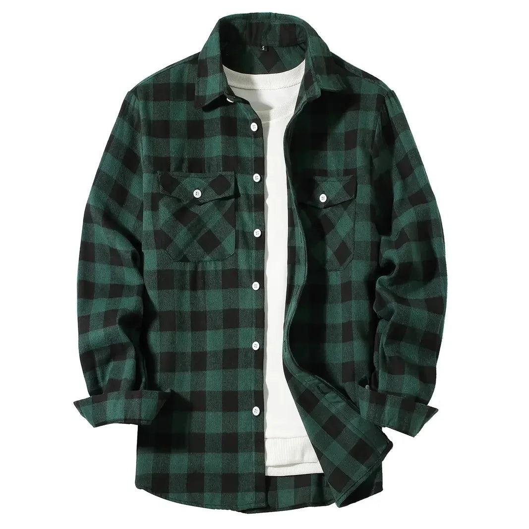Mens Plaid Long Sleeve