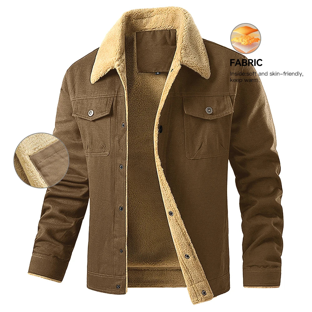 Mens Winter Fleece Lined Coat