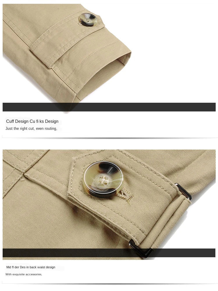 Business Casual Mens Trench Coat