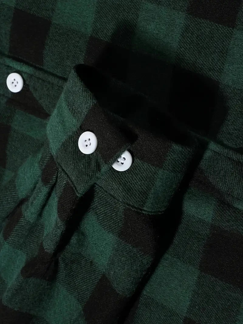 Mens Plaid Long Sleeve