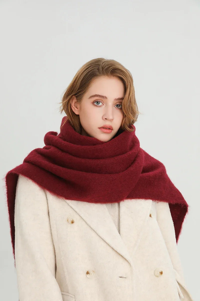 Warm Cashmere Big Tassel Scarf