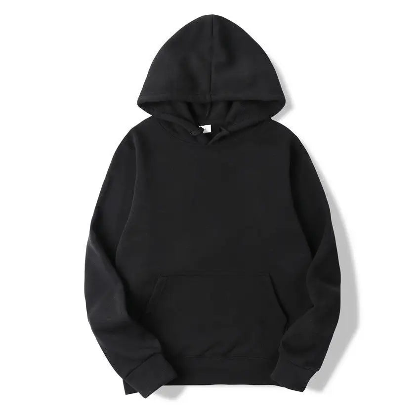 Plain Fleece Pullover Hoodie