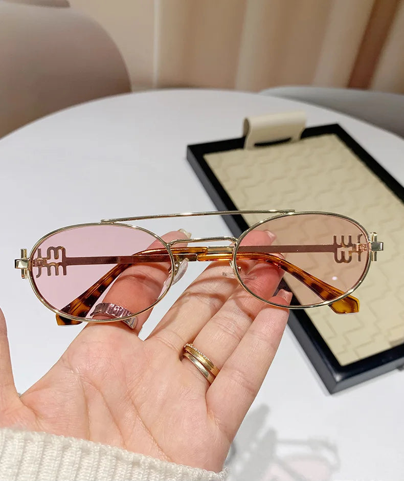 Trendy Double Beam Retro Designer SunGlasses