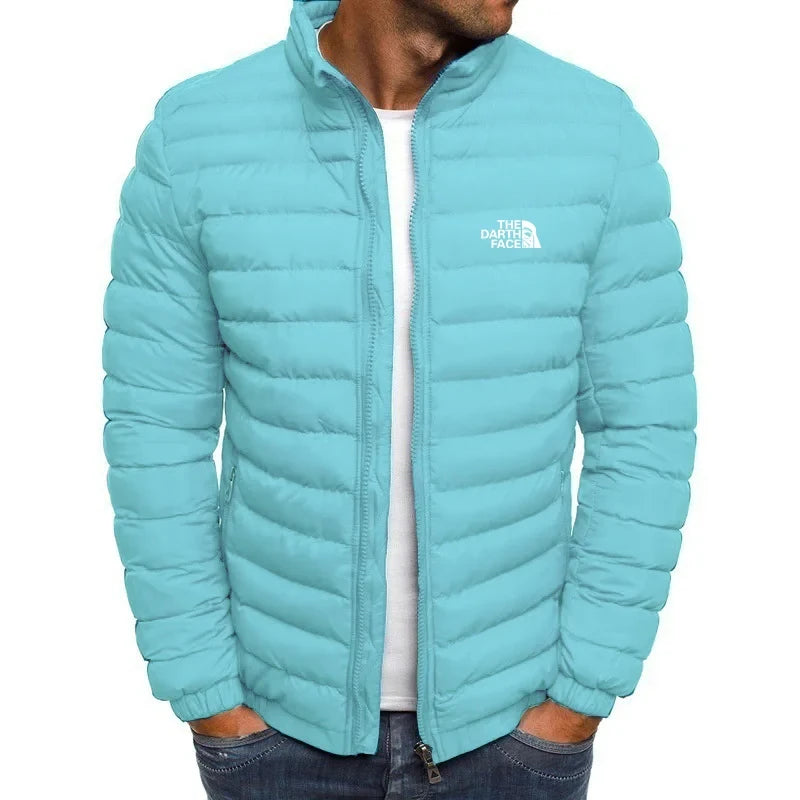 Men's Stand up Collar Zipper Puffer Jacket