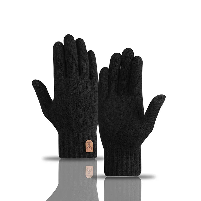 Men's Warm Knitted Touch Screen Gloves