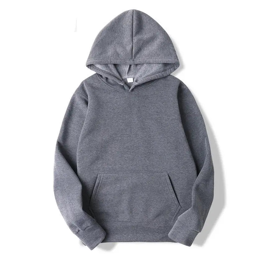Plain Fleece Pullover Hoodie