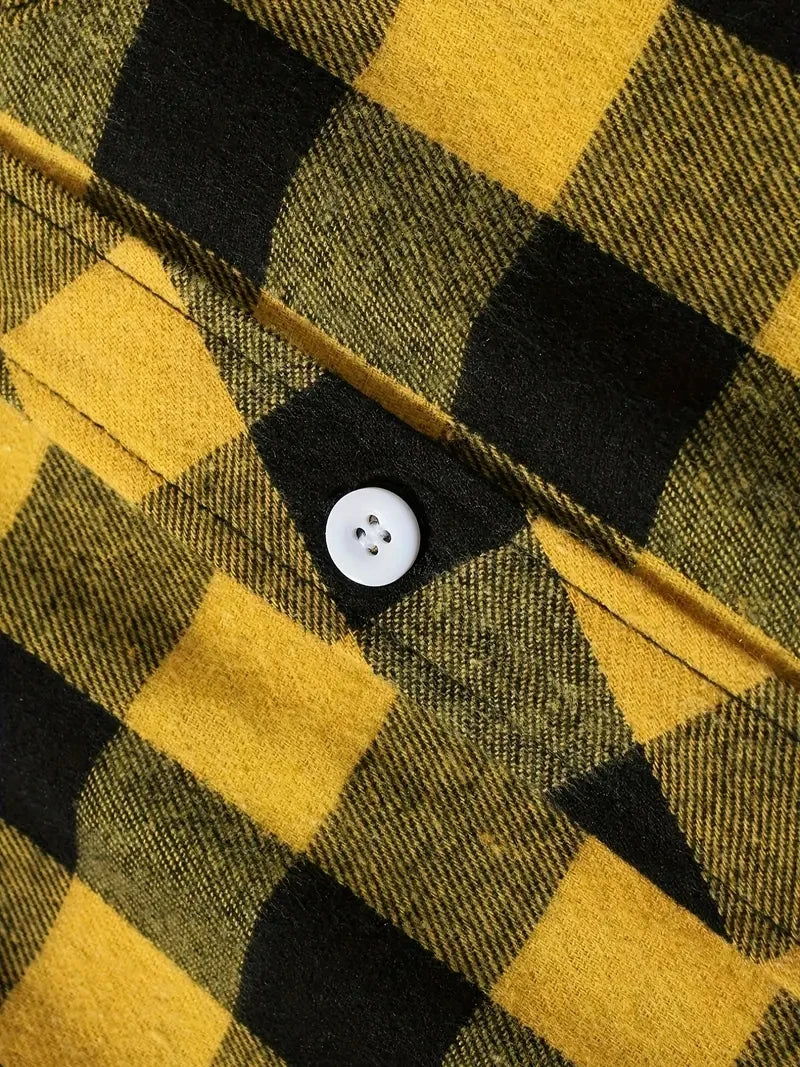 Mens Plaid Long Sleeve