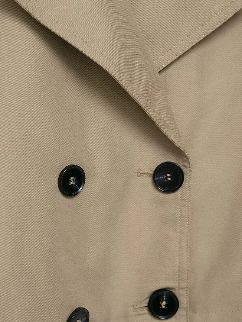 Double Breasted Short Trench Coat