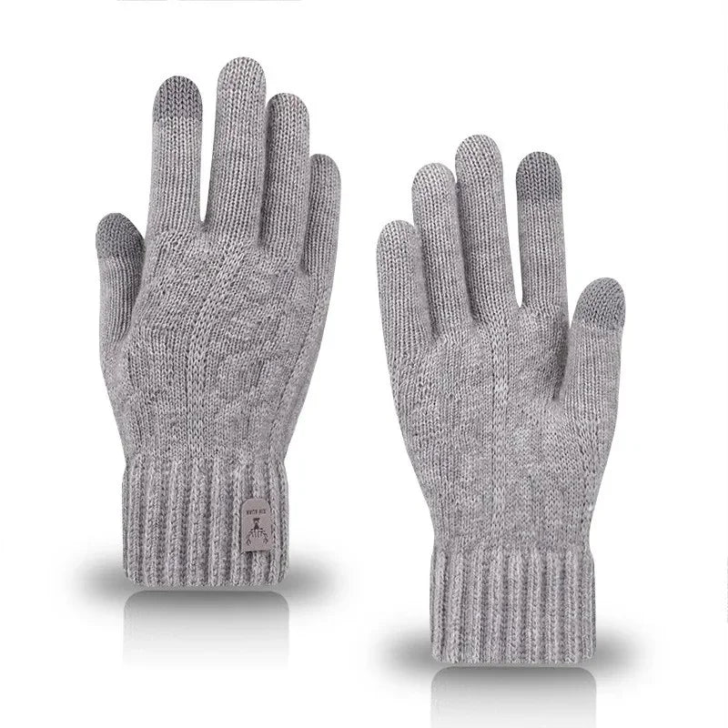 Men's Warm Knitted Touch Screen Gloves