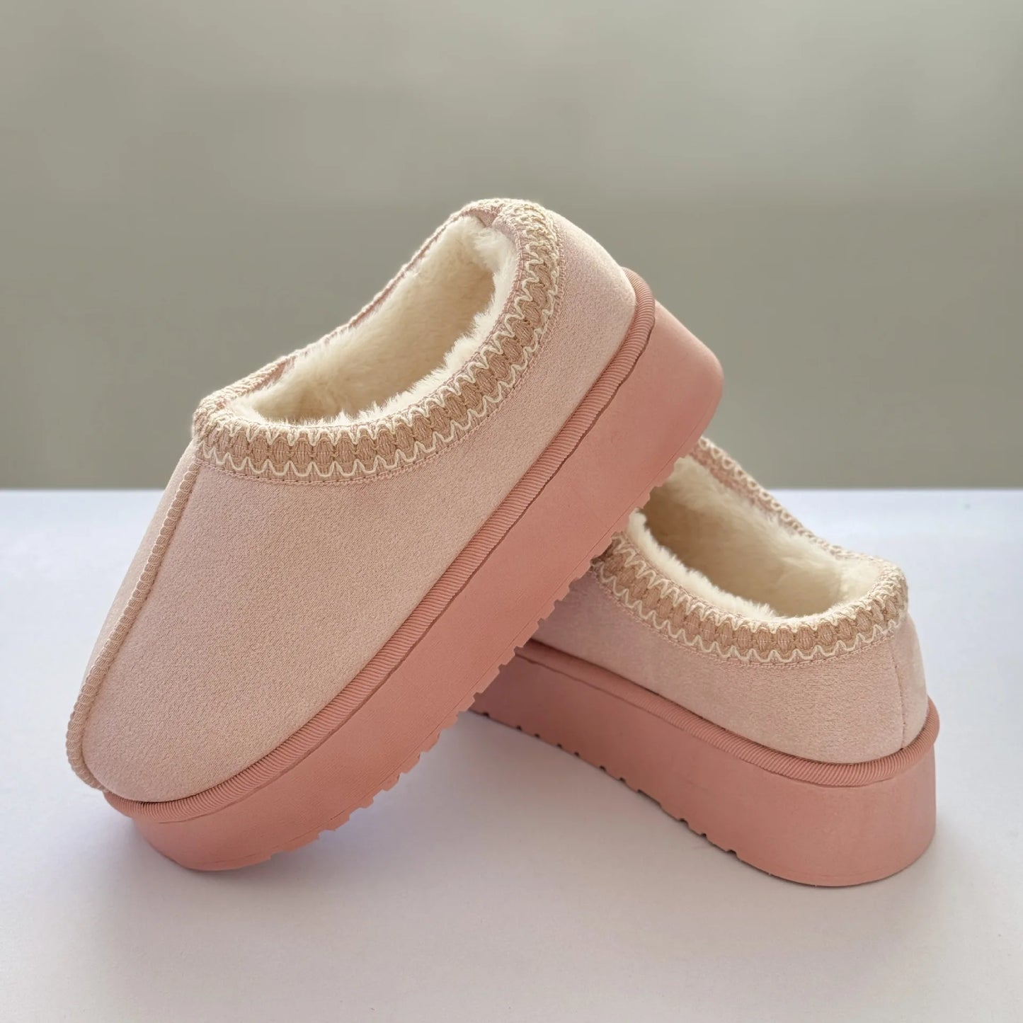 Platform Fluffy Slippers