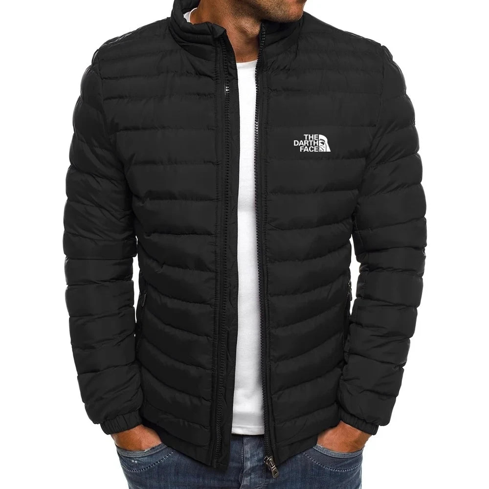 Men's Stand up Collar Zipper Puffer Jacket
