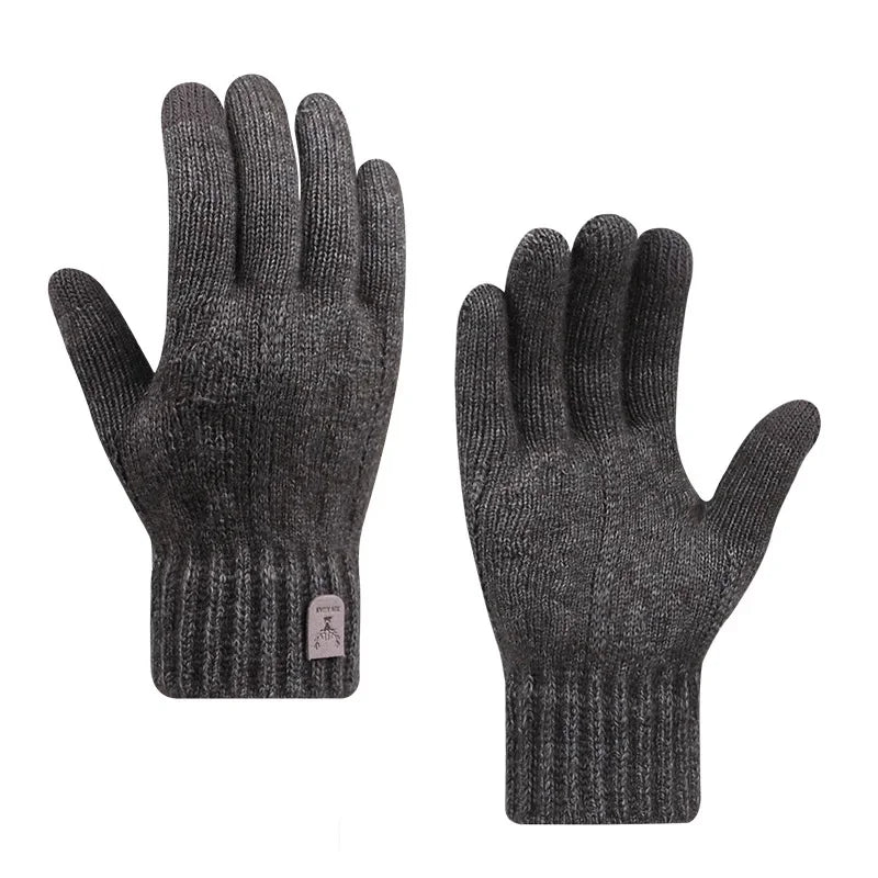 Men's Warm Knitted Touch Screen Gloves