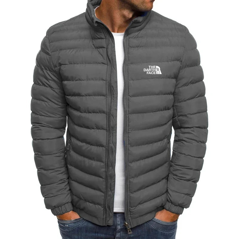 Men's Stand up Collar Zipper Puffer Jacket