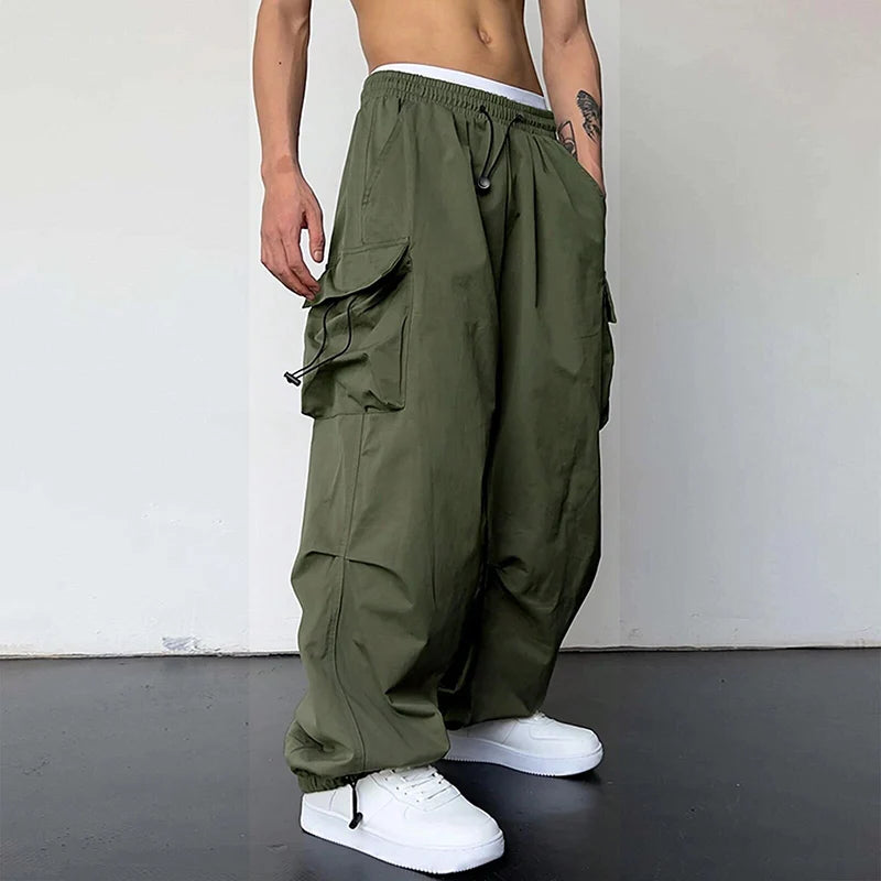 Men's Wide Leg Cargo Pants