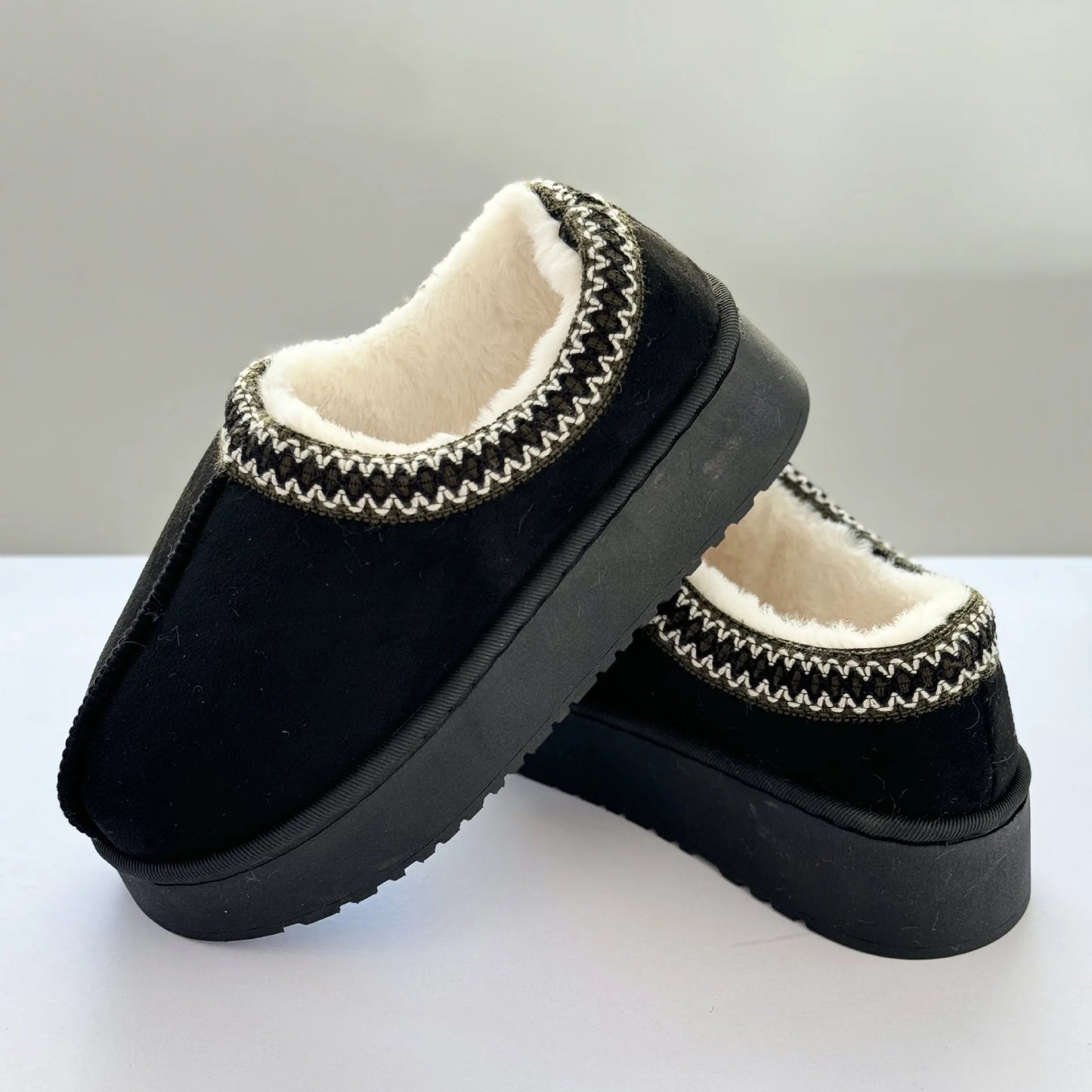Platform Fluffy Slippers