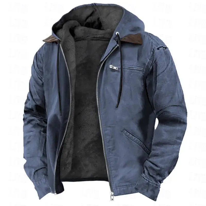 Mens Fur lined Hooded Jacket