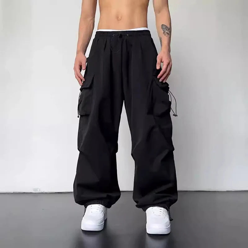 Men's Wide Leg Cargo Pants